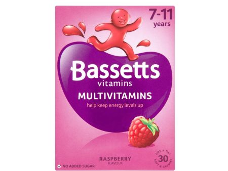 Bassetts Multivitamins Raspberry Flavour 7-11 Years (30 Pack) Sale