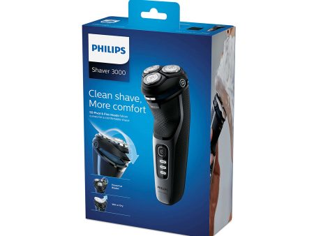 Philips Wet & Dry Electric Shaver S3000 Black Supply