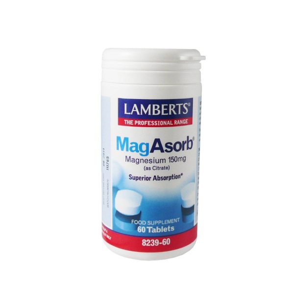 Lamberts MagAsorb Magnesium 150mg (60 Tablets) Discount