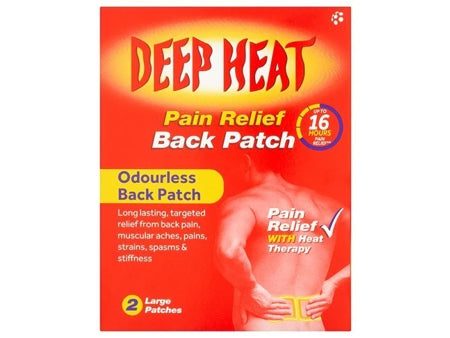 Deep Heat Pain Relief Back Patch (2 Pack) Hot on Sale