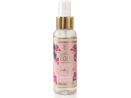 SOSU Dripping Gold Wonder Water  Watermelon  Self Tanning Facial Mist (Light Med) For Sale