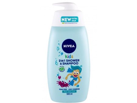 Nivea Kids 2 in 1 Apple Shower & Shampoo 500ml Supply