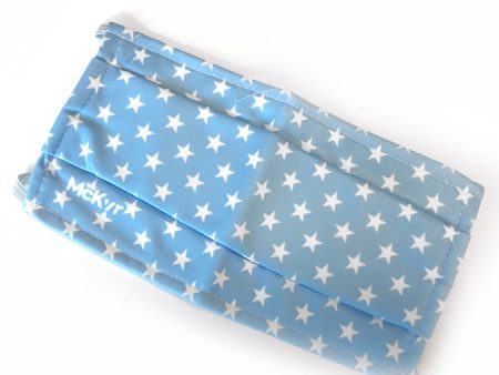 Reusable Face Mask (3 Layers): Sky Blue Stars Discount