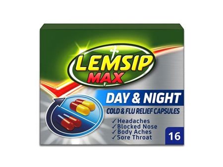 Lemsip Max Day & Night Cold & Flu Relief Capsules (16 Capsules) Hot on Sale