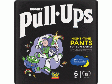 Huggies Pull-Ups Unisex Night Time Training Nappy Pants Size 6 (18 Pack) Fashion