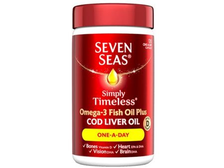 Seven Seas Simply Timeless Cod Liver Oil One-a-Day (120 Capsules) Online