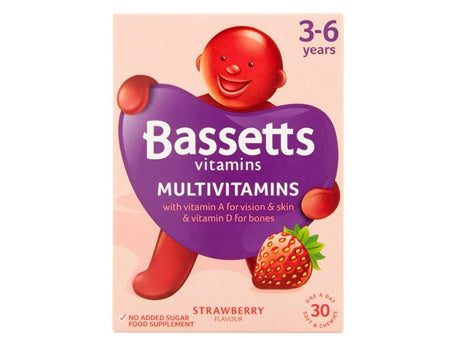 Bassetts Strawberry Flavour Multivitamins 3-6 Years (30 Pack) Online now