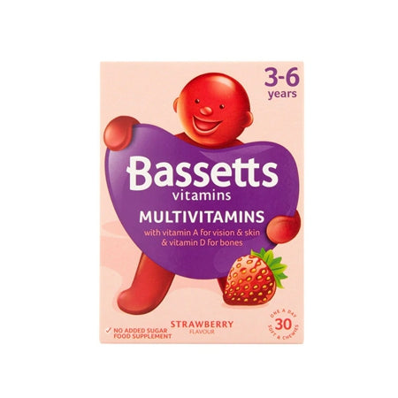 Bassetts Strawberry Flavour Multivitamins 3-6 Years (30 Pack) Online now