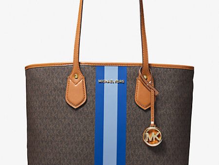 Eva Large Signature Logo Stripe Tote Bag Fashion