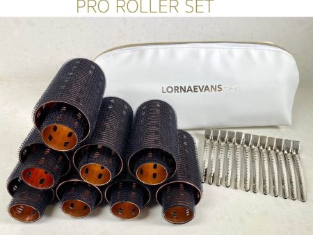 Lorna Evans LARGE Velcro Rollers sET  (ROSE GOLD & BLACK ) Online Hot Sale