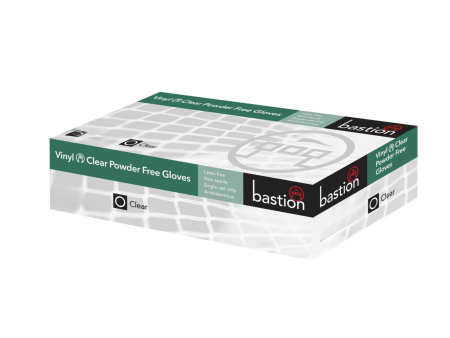 Bastion Vinyl Clear Powder Free Gloves 100 Online now