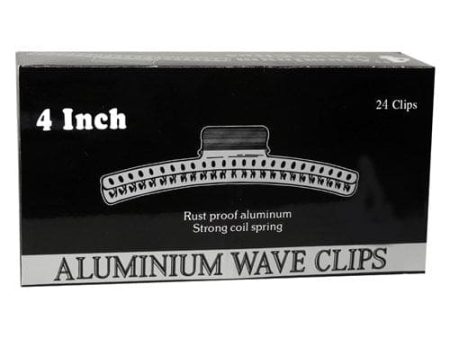 4  Aluminium wave Clips Silver Online Sale