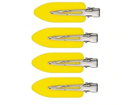 HBI No Crease Clips - Flat Hair Clips Yellow For Sale