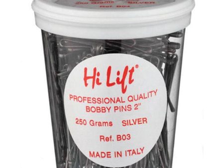 Hi Lift Bobby Pins Silver 250gmTub For Cheap