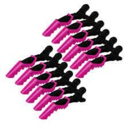 Termax Crocodile Clips 10 pack Pink & Black Discount