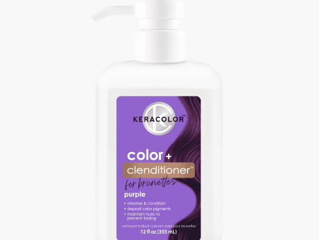 Keracolor Colour + Clenditioner for Brunettes Purple - 355ml Online Hot Sale