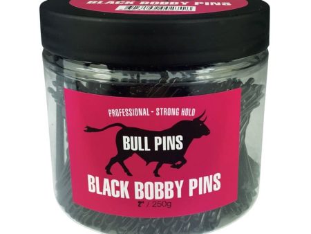 Bull Bobby Pins - Heavy Duty Super Strong Black 250g Tub For Cheap