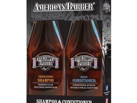 American Barber Thickening Shamp Cond 300ml Duo Cheap