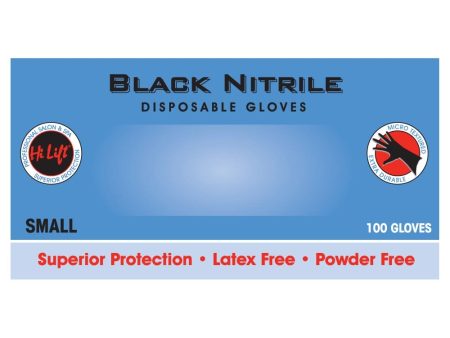 Hi Lift Black Nitrile Gloves (100 pcs) Small Online Hot Sale