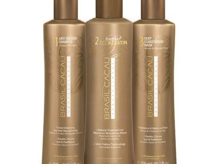 BRASIL CACAU BRAZILIAN KERATIN KIT 300ml SALON PROFESSIONAL TREATMENT Online now