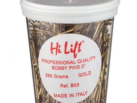 Hi Lift Bobby Pins Gold 250g Tub Discount