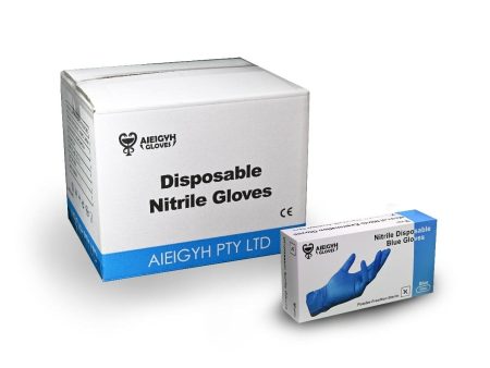 Disposable Nitrile Gloves LARGE X 1 SINGLE BOX  Gloves Medical Grade BLUE Online now