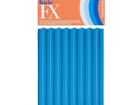 Hair FX Long Blue Flexible Rollers Online Hot Sale