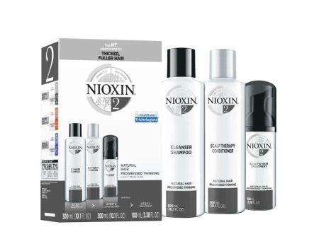 Nioxin System Kit 2: Shampoo, Conditioner, Scalp Treatment Fashion