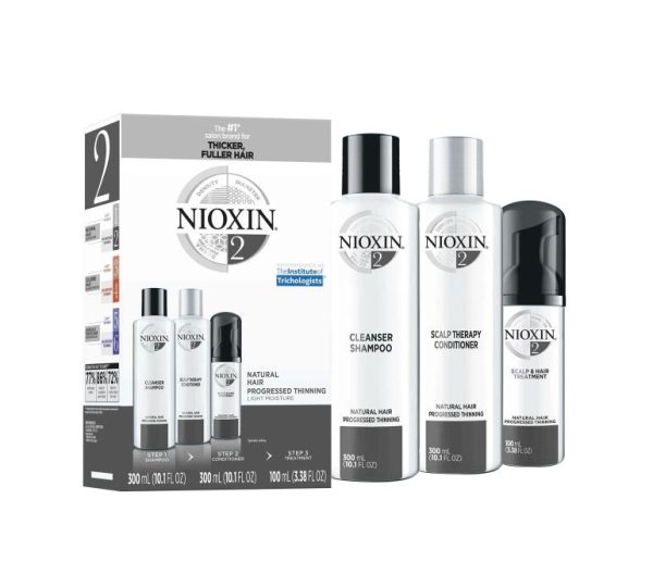 Nioxin System Kit 2: Shampoo, Conditioner, Scalp Treatment Fashion