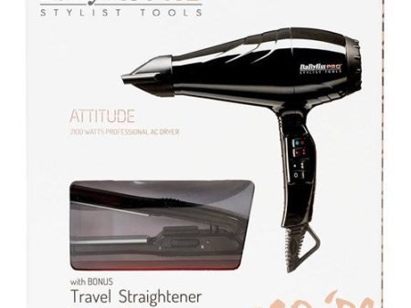 BaBylissPRO Attitude Hair Dryer And Travel Straightener Set Fashion